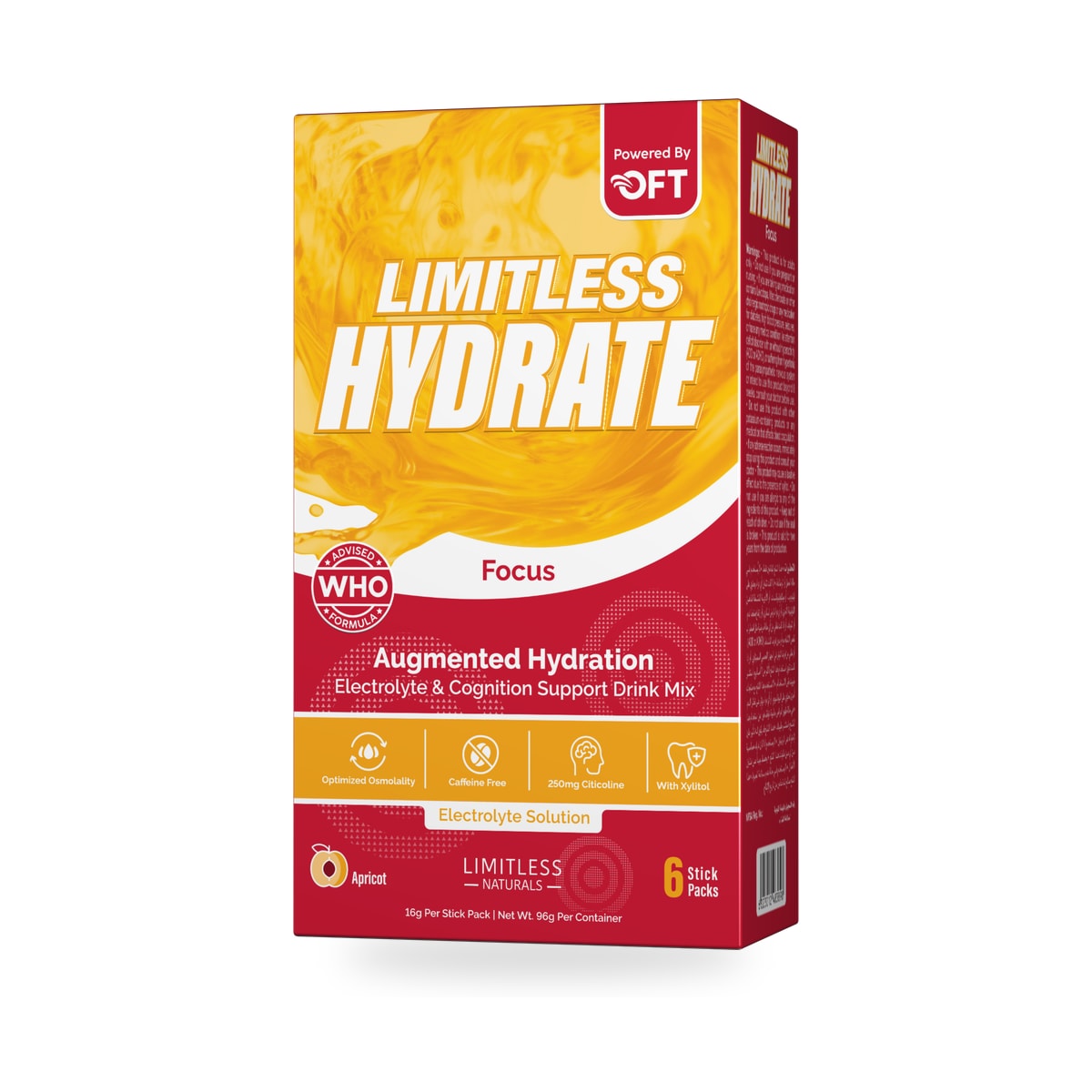 Limitless Hydrate Focus Apricot • 6 stick packs