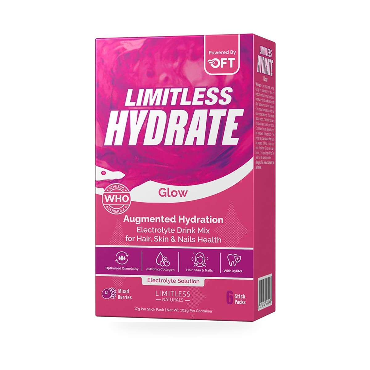 Limitless Hydrate Glow Mixed Berries • 6 stick packs