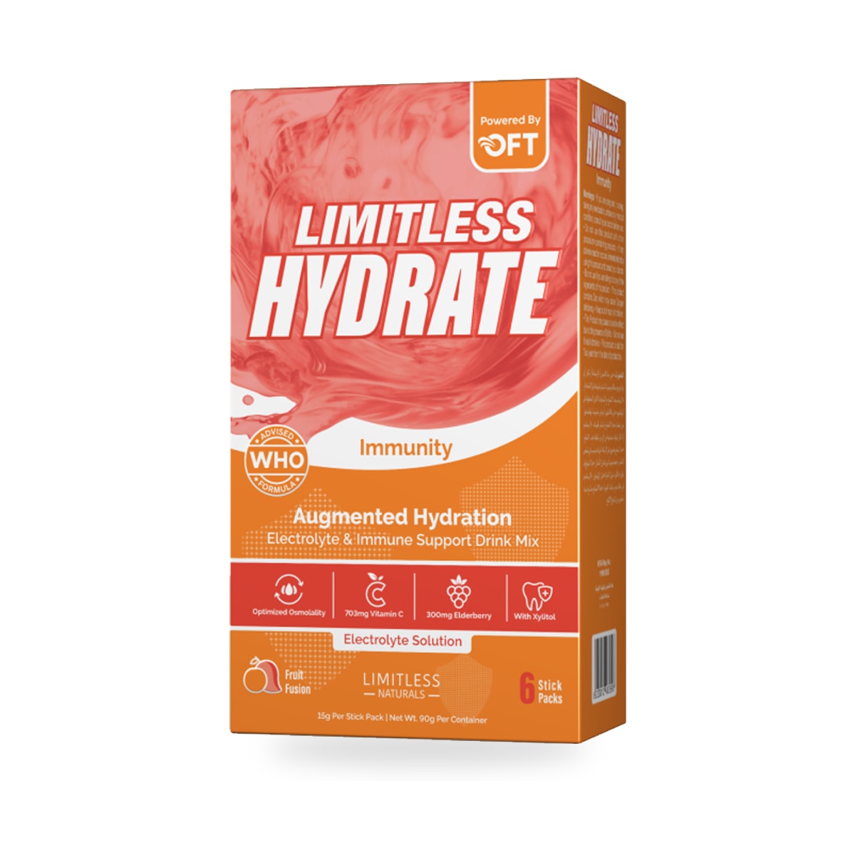 Limitless Hydrate Immunity Fruit Fusion • 6 stick packs