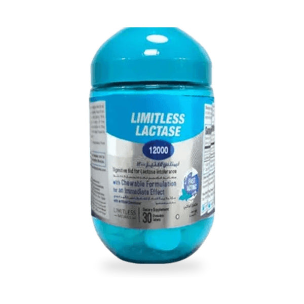 Limitless Lactase 12000 Mint • 30 chewable tablets