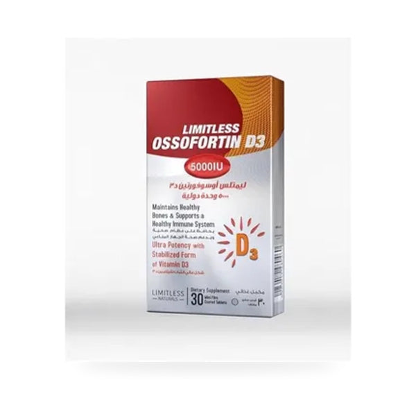 Limitless Ossofortin D3 5000 IU • 30 tablets