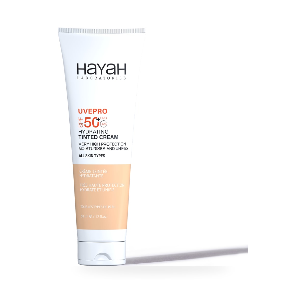 Uvepro Hydrating Tinted SPF50+ Cream • 50 ml