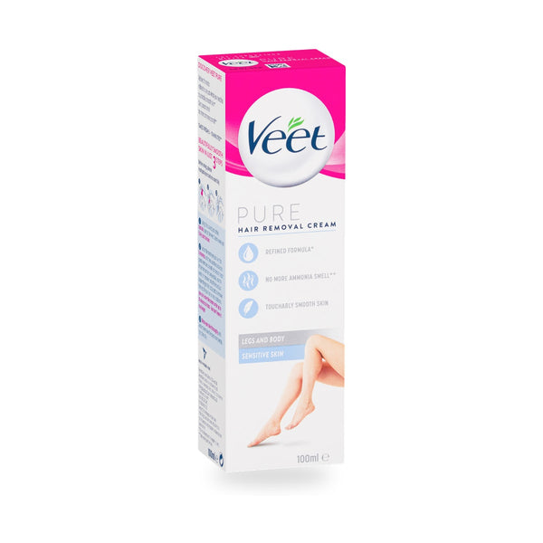 Veet Pure Hair Removal Cream Sensitive Skin (Legs & Body) • 100 ml